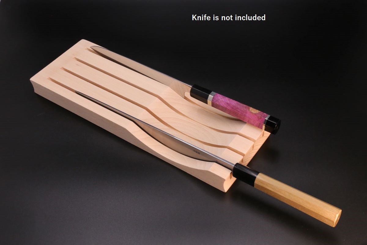 Home :: Whetstone & Accessory :: Knife Accessory :: Beechwood Knife block  horizontal stand- Kabukiknives Buy Japanese Knife